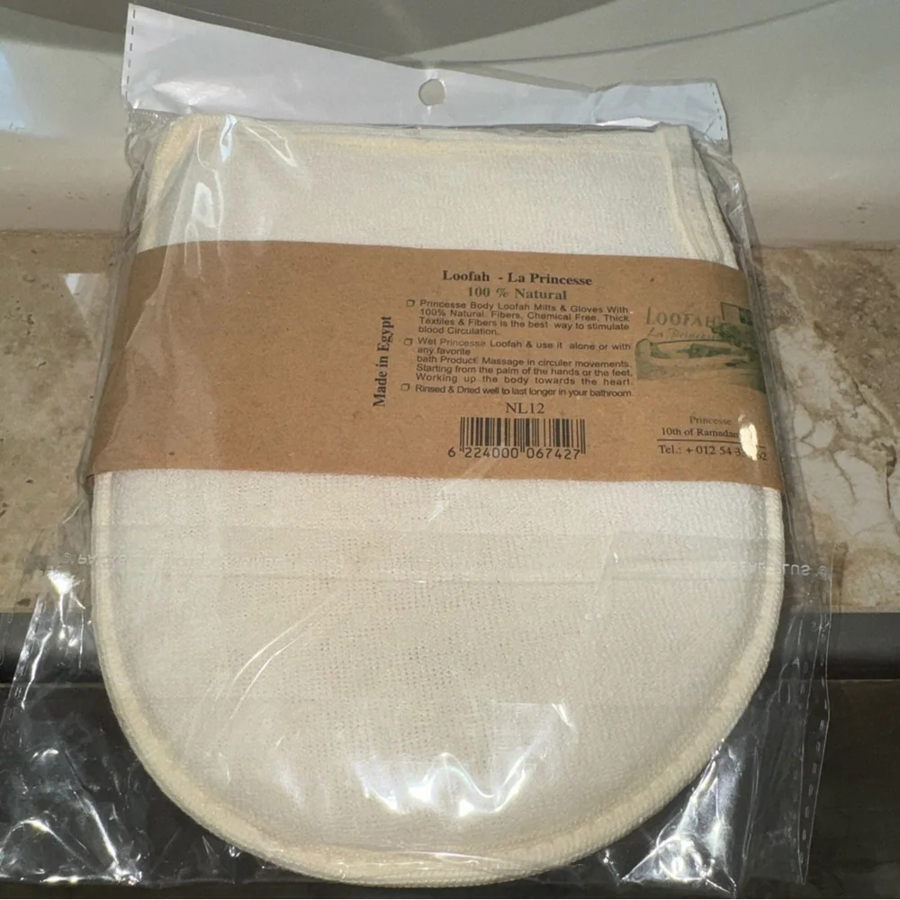 Natural Loofah Sponge, Real Egyptian Bath & Shower Exfoliating Body SPA Scrubber